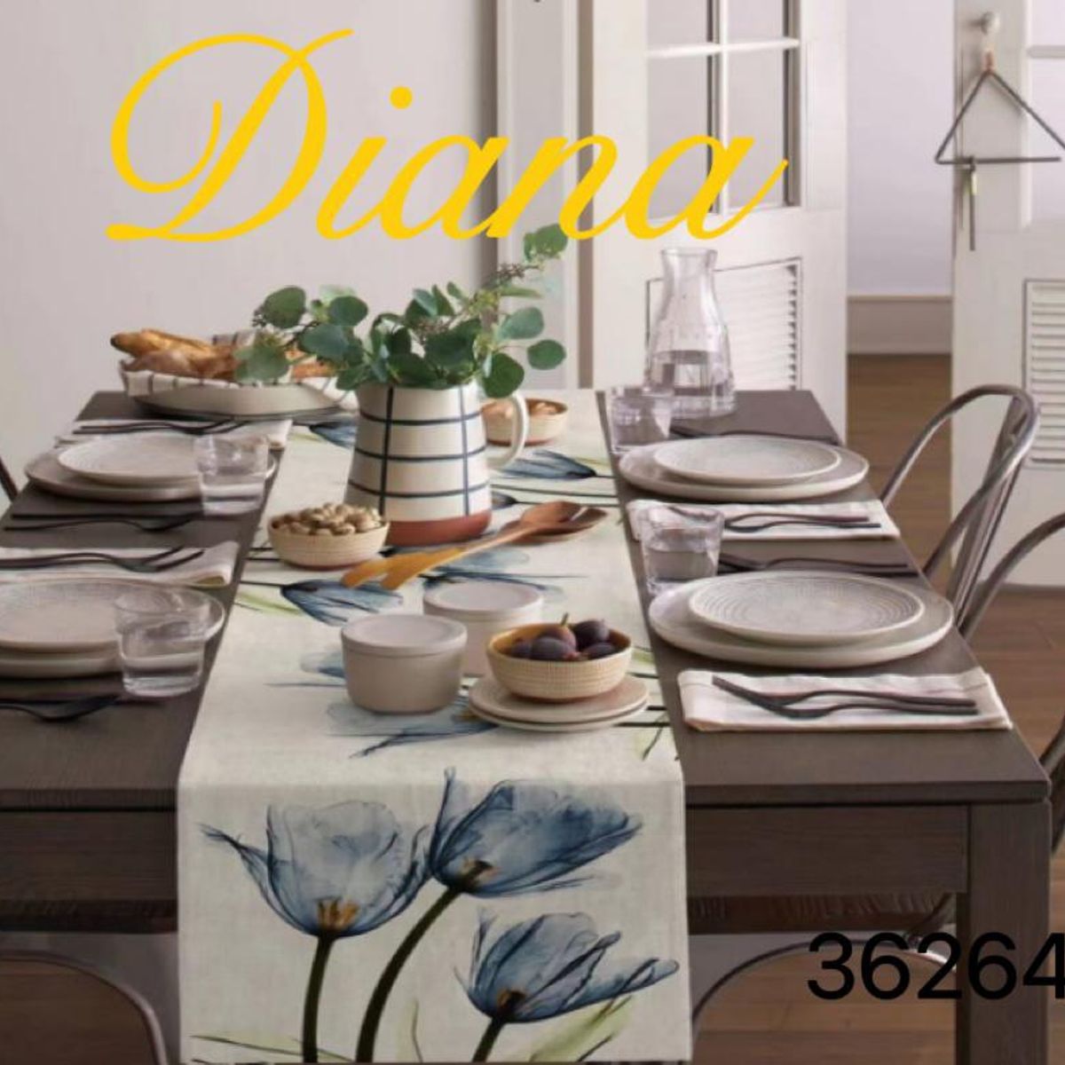 GENERICO - Camino De Mesa Tejido De Algodón Y Lino 35 x 210 cm