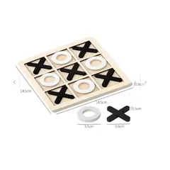 GENERICO - Juego De Mesa Clásico Juego Del Gato En Madera X Y 0