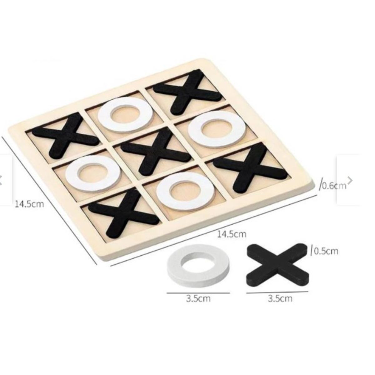 GENERICO - Juego De Mesa Clásico Juego Del Gato En Madera X Y 0