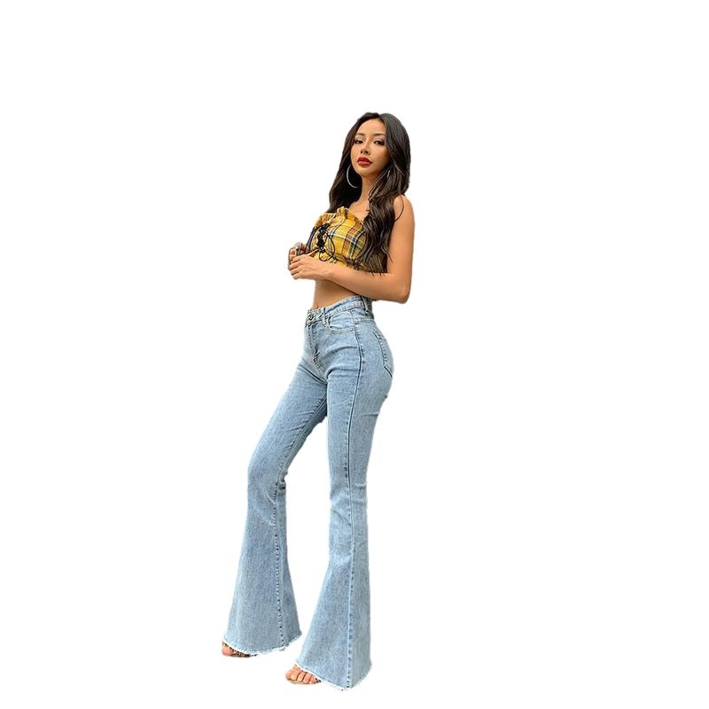 KOKILA - Jeans Flare Levantamiento Glúteos Mujer