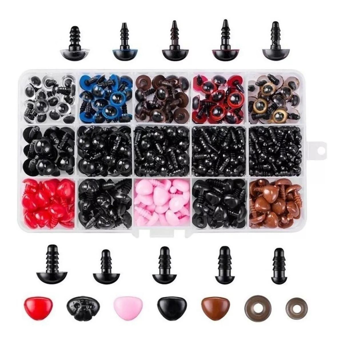 KUANGYE - Caja 752 Unidades Ojo Y Nariz Y Arandelas Plástico Amigurumi