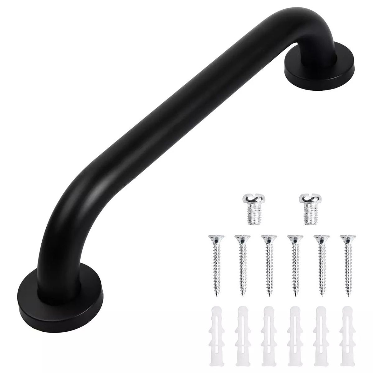 KUANGYE - Barra De Seguridad Acero Inoxidable Negro Mate 30cm