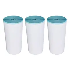 KUANGYE - 3 Rollos Papel Adhesivo Continuo Impresora Térmica Blancos