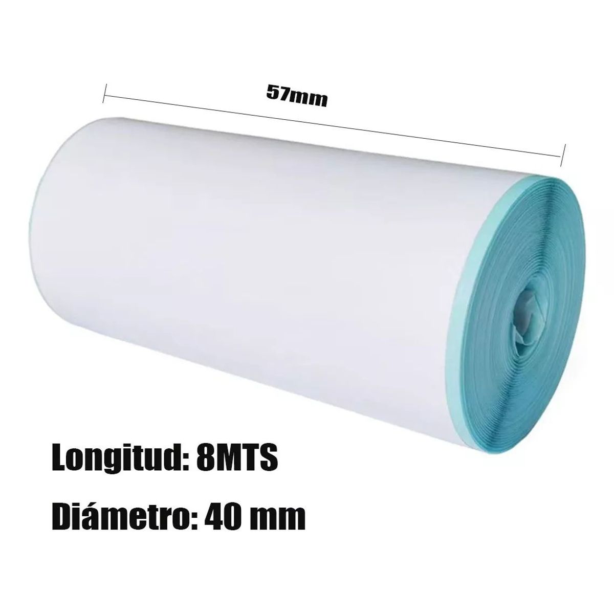 KUANGYE - 3 Rollos Papel Adhesivo Continuo Impresora Térmica Blancos