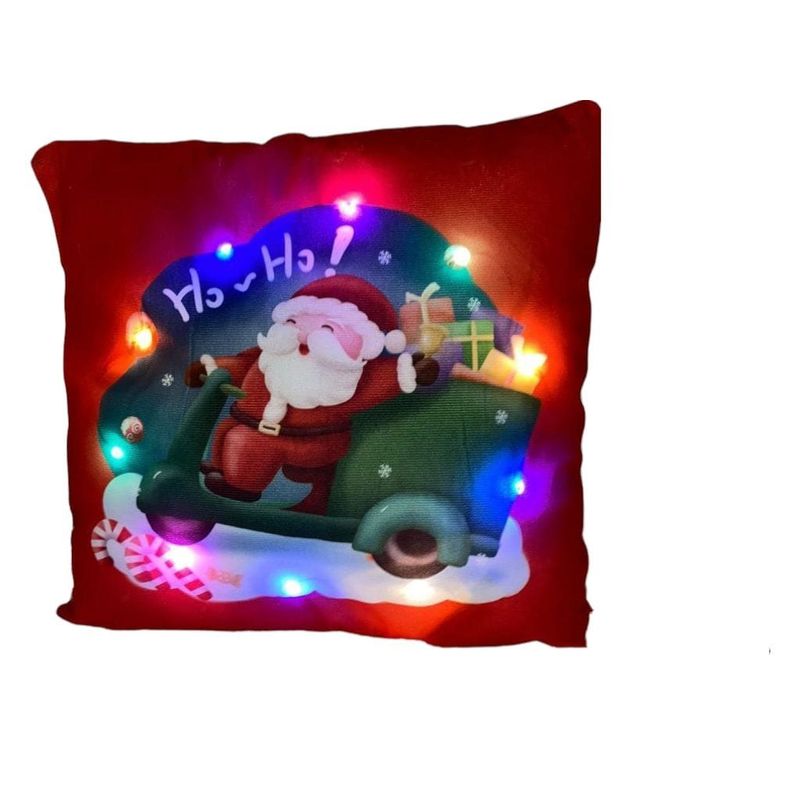 TODOHOGAR SANTIAGO DE CHILE - Cojín Navideño con luces led  Diseño N008