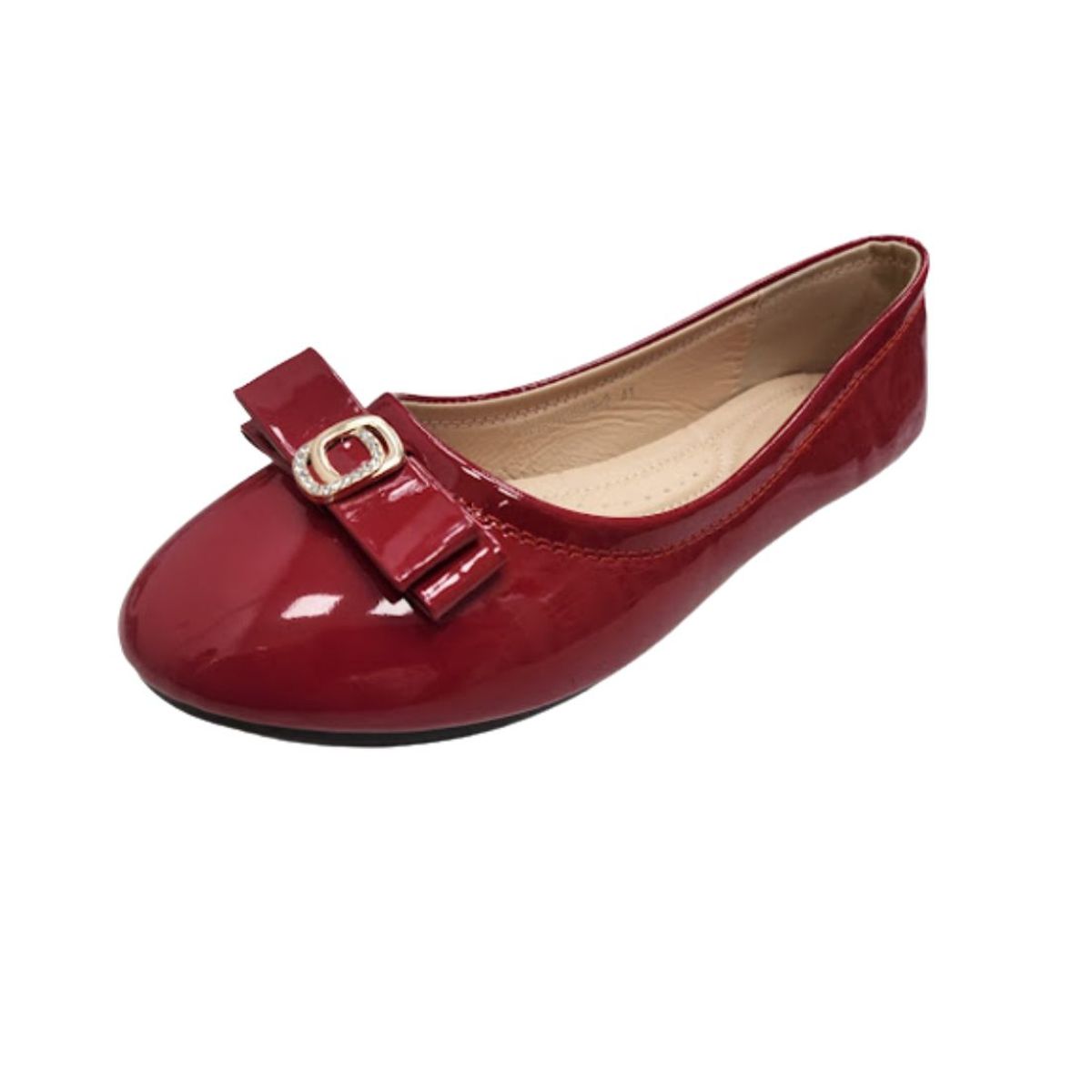 VINNYS OUTLET - Ballerina Charol Mujer Rojo