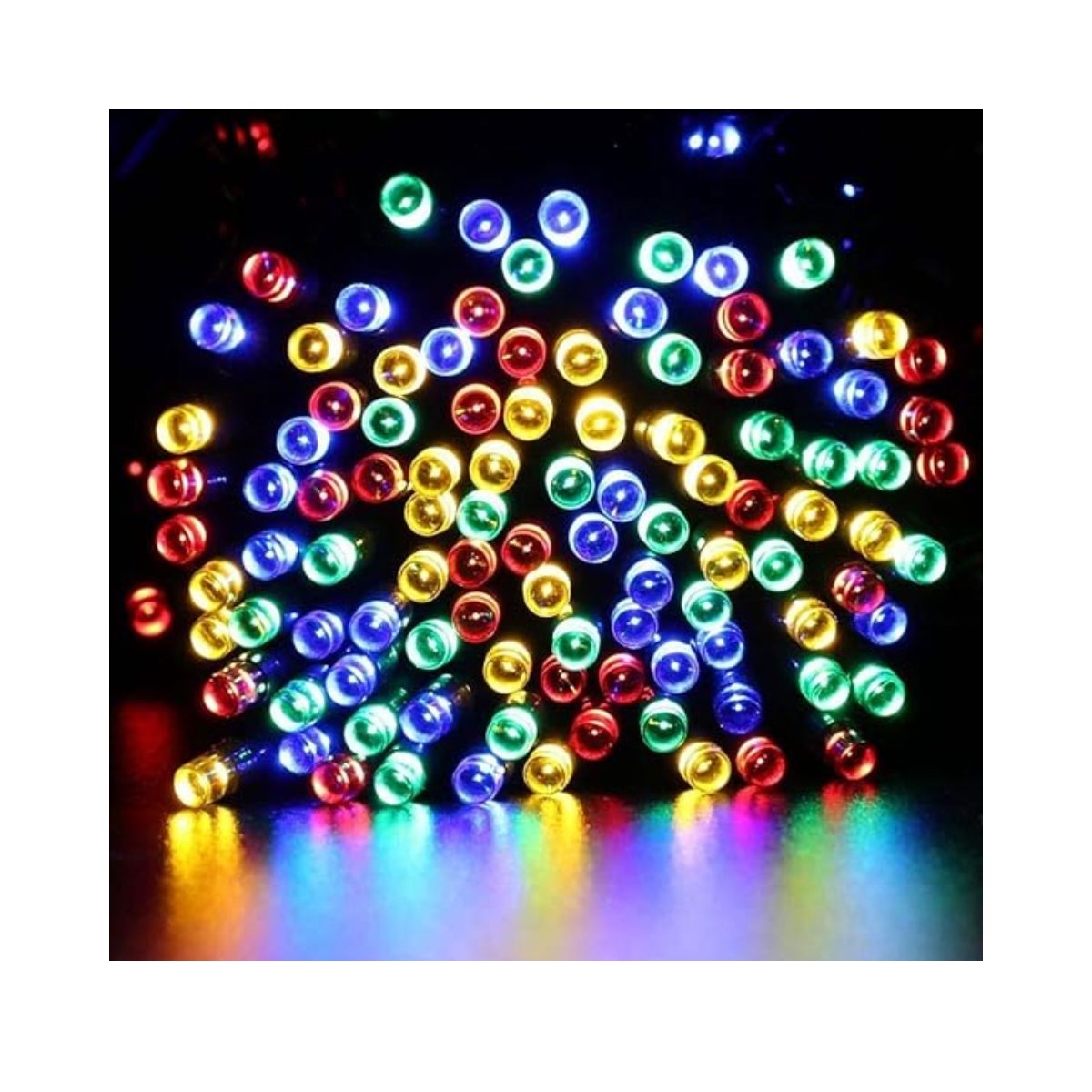 GENERICO - Cadena de luces solares, 100 luces de 10 metros