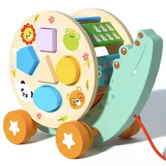 GENERICO - Cocodrilo De Juguete Didáctico Encaje Y Arrastre Para Niños