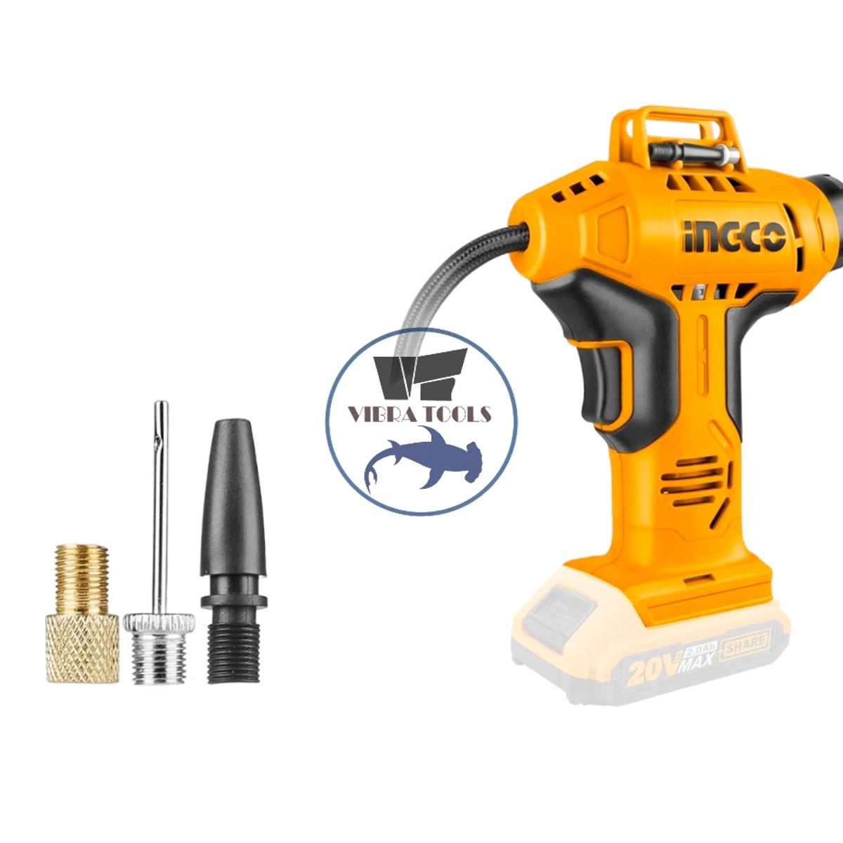 INGCO - Compresor Inflador Inalámbrico Ingco 20v 150 Psi Cacli2018