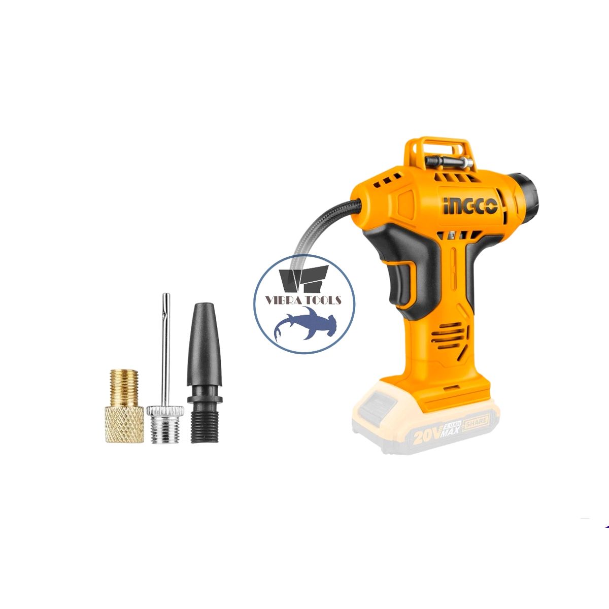 INGCO - Compresor Inflador Inalámbrico Ingco 20v 150 Psi Cacli2018