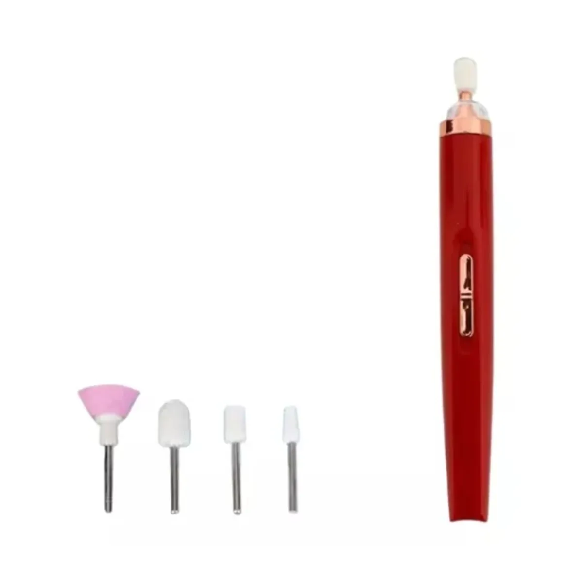 GENERICO - Taladro Torno Pulidor Esmeril Uñas Luz Led Usb + 5 Brocas