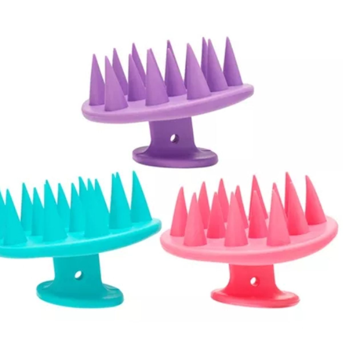 GENERICO - Pack 2 Cepillo Silicona Ducha Masaje Pelo Masajeador Cabello