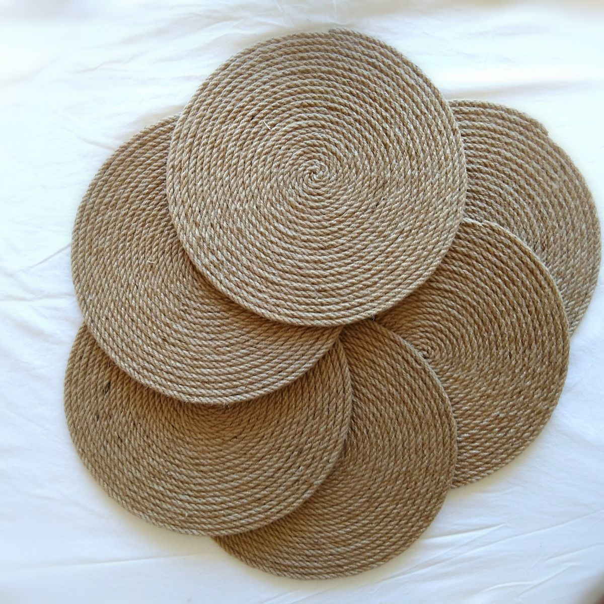 BEIGE - Set 4 Individuales de Yute