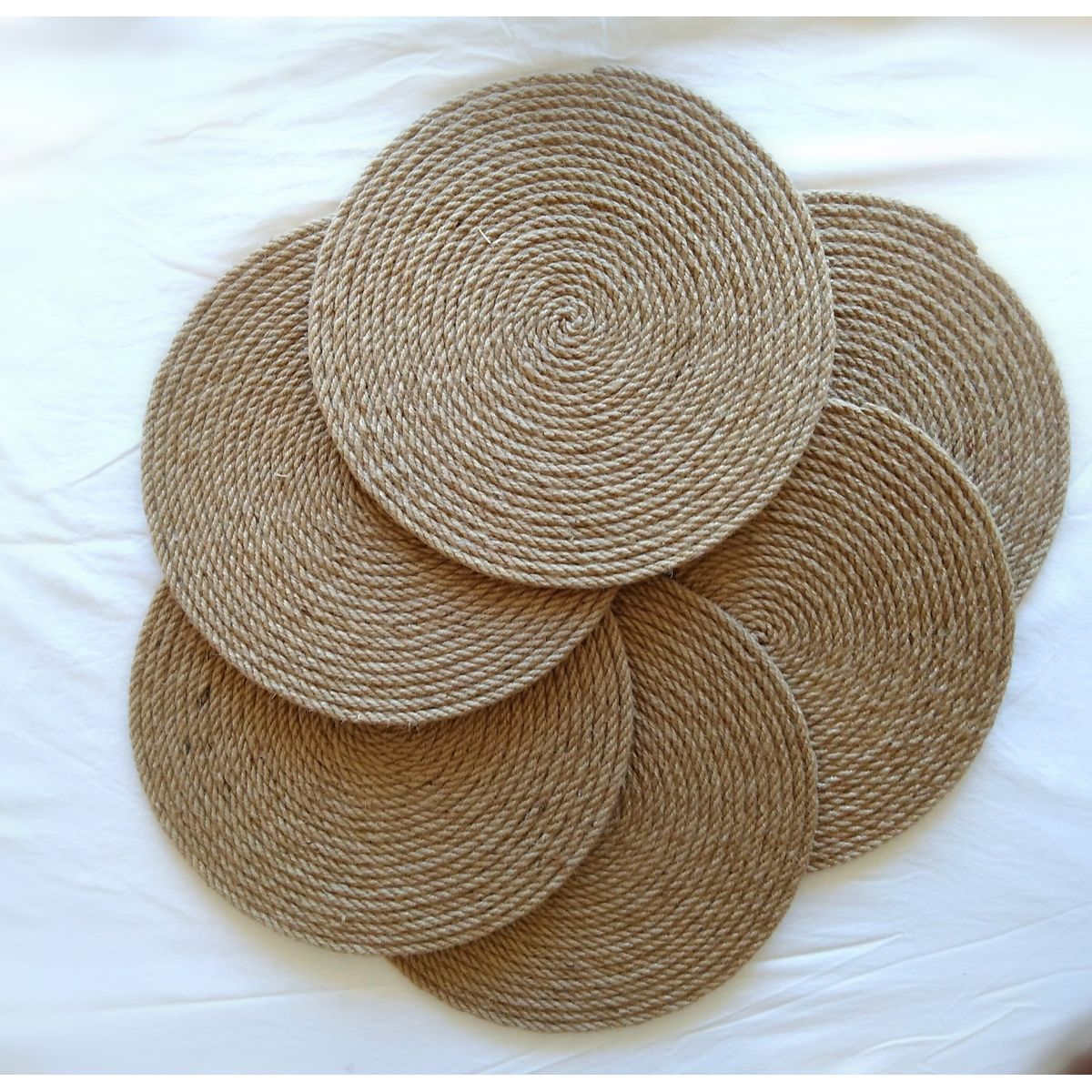 BEIGE - Set 4 Individuales de Yute