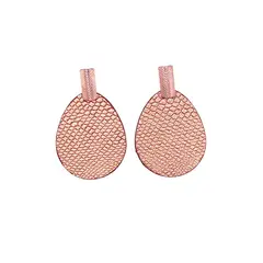 JARDIN DEL ESTE - Aros mujer cuero Oro rosado