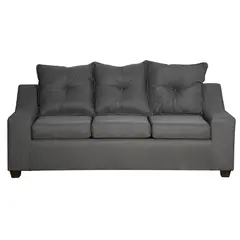 MASEL - Sofa Viena 3 cuerpos  Tela Gris oscuro 190 x 80x90