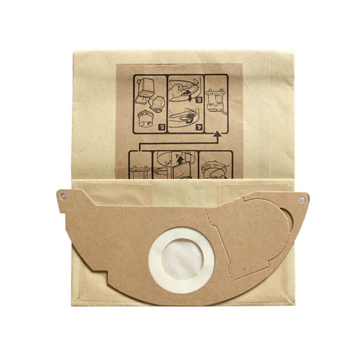 GENERICO - Pack 5 Bolsas Filtro Papel Aspiradora Karcher WD2