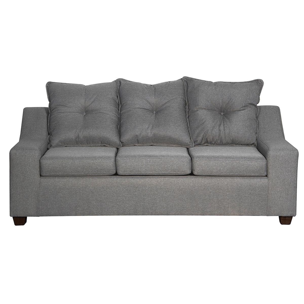 MASEL - Sofa  Viena 3 cuerpos   Tela Gris  190 x 80x90