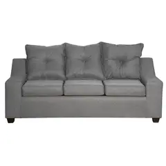 MASEL - Sofa Viena 3 cuerpos  Tela Gris 190 x 80x90