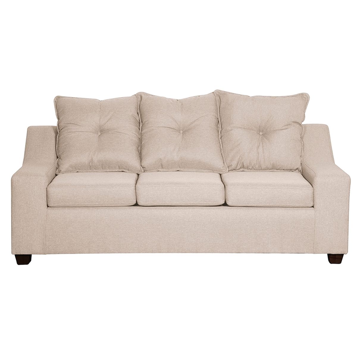 MASEL - Sofa  Viena 3 cuerpos   Tela Beige 190 x 80x90