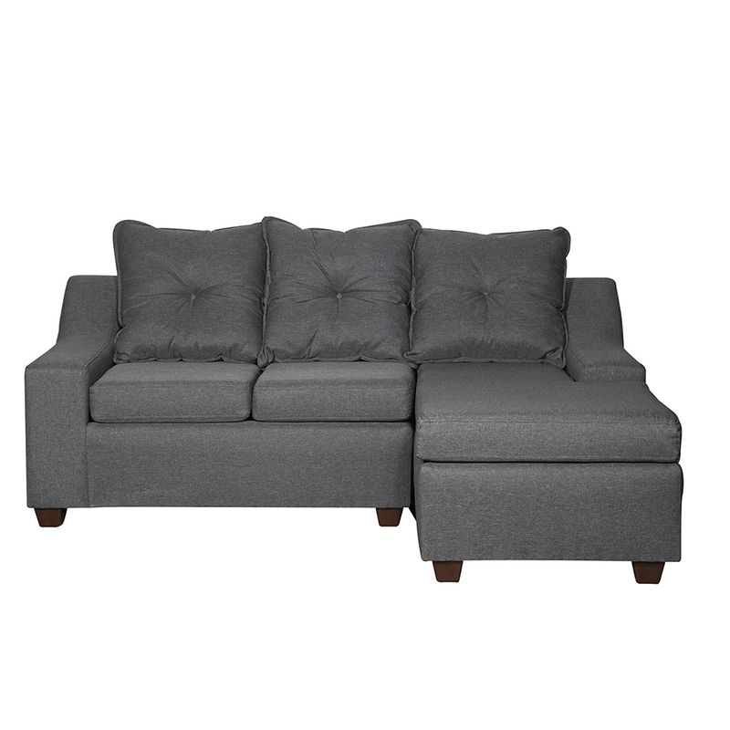 MASEL - Seccional Viena 3c  Der , intercambiable , Gris Oscuro 200 x 140x90
