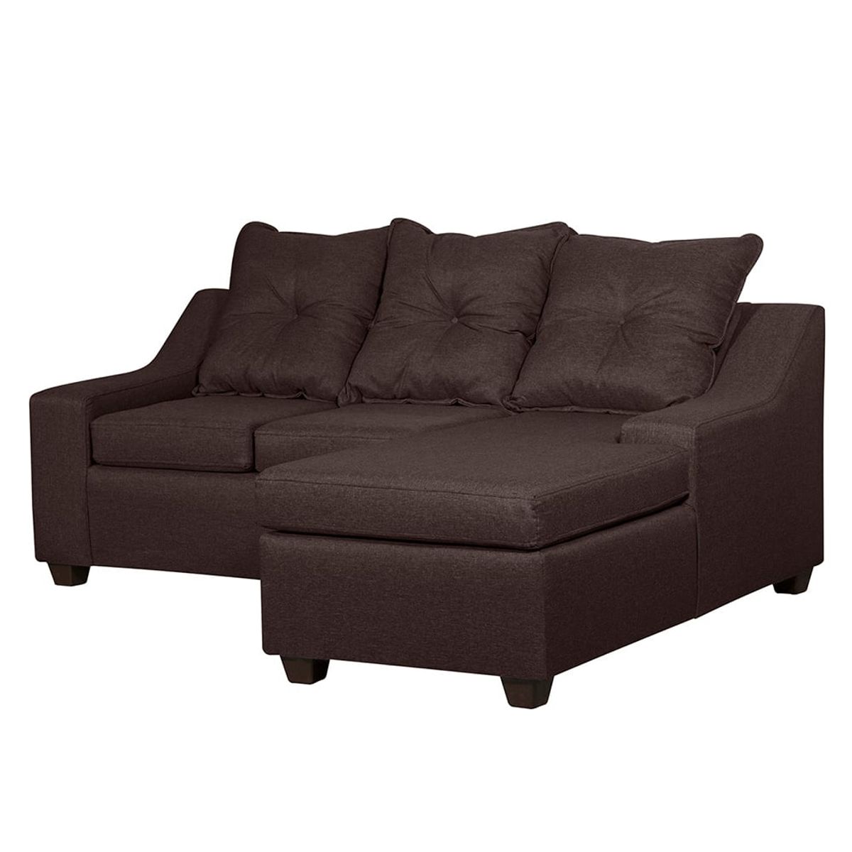 MASEL - Seccional Viena 3c  Der, Intercambiable ,Chocolate 190 x 140x90