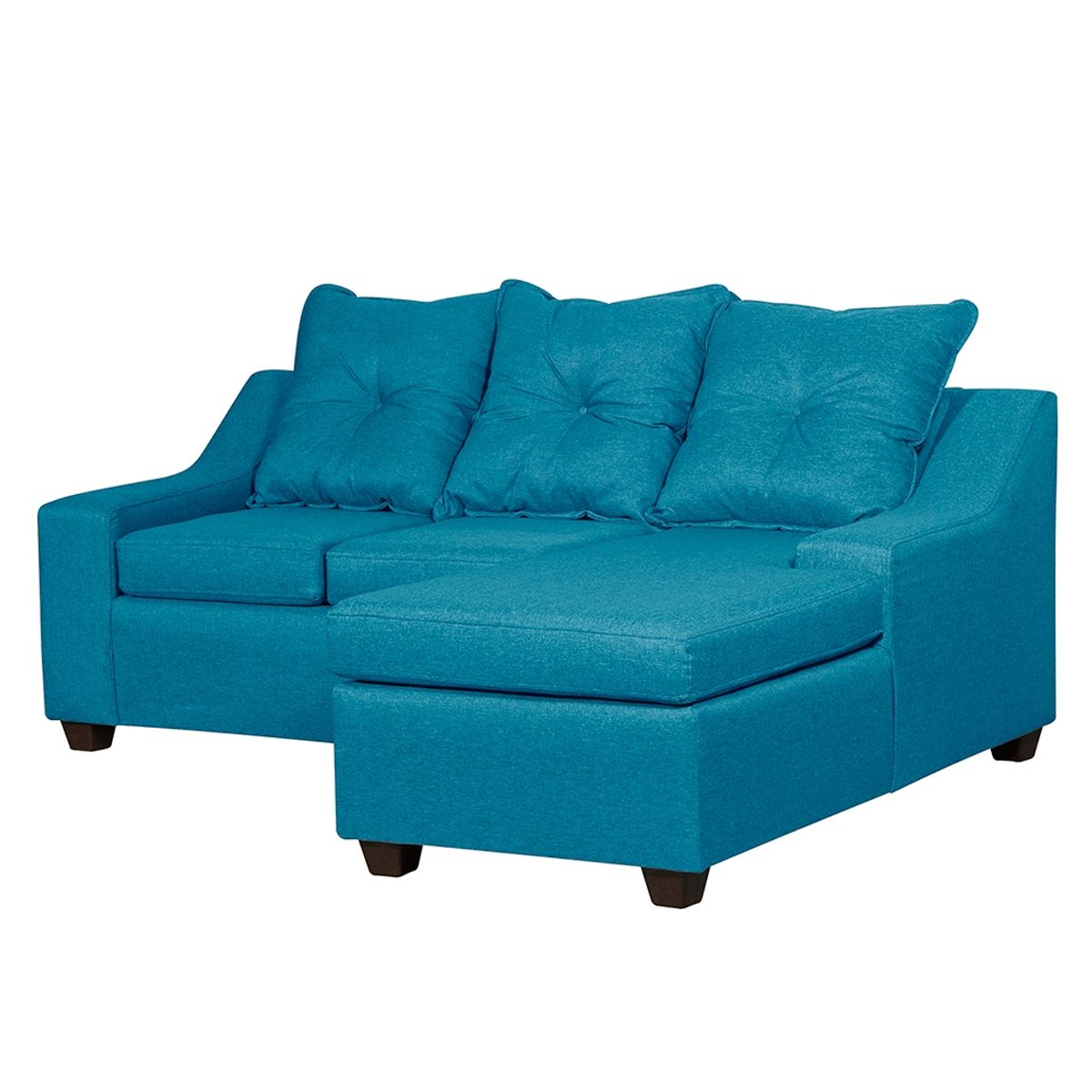 MASEL - Seccional Viena 3c  Der, intercambiable,Tela  turquesa  190 x 140x90