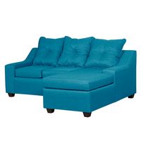 Seccional Viena 3c Der, intercambiable,Tela turquesa 190 x 140x90