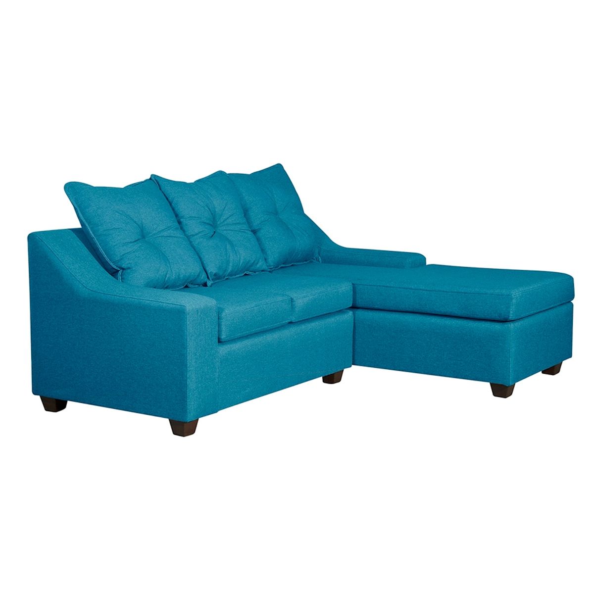 MASEL - Seccional Viena 3c  Der, intercambiable,Tela  turquesa  190 x 140x90