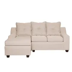 MASEL - Seccional Viena 3c Der , intercambiable , Beige 190 x 140x90