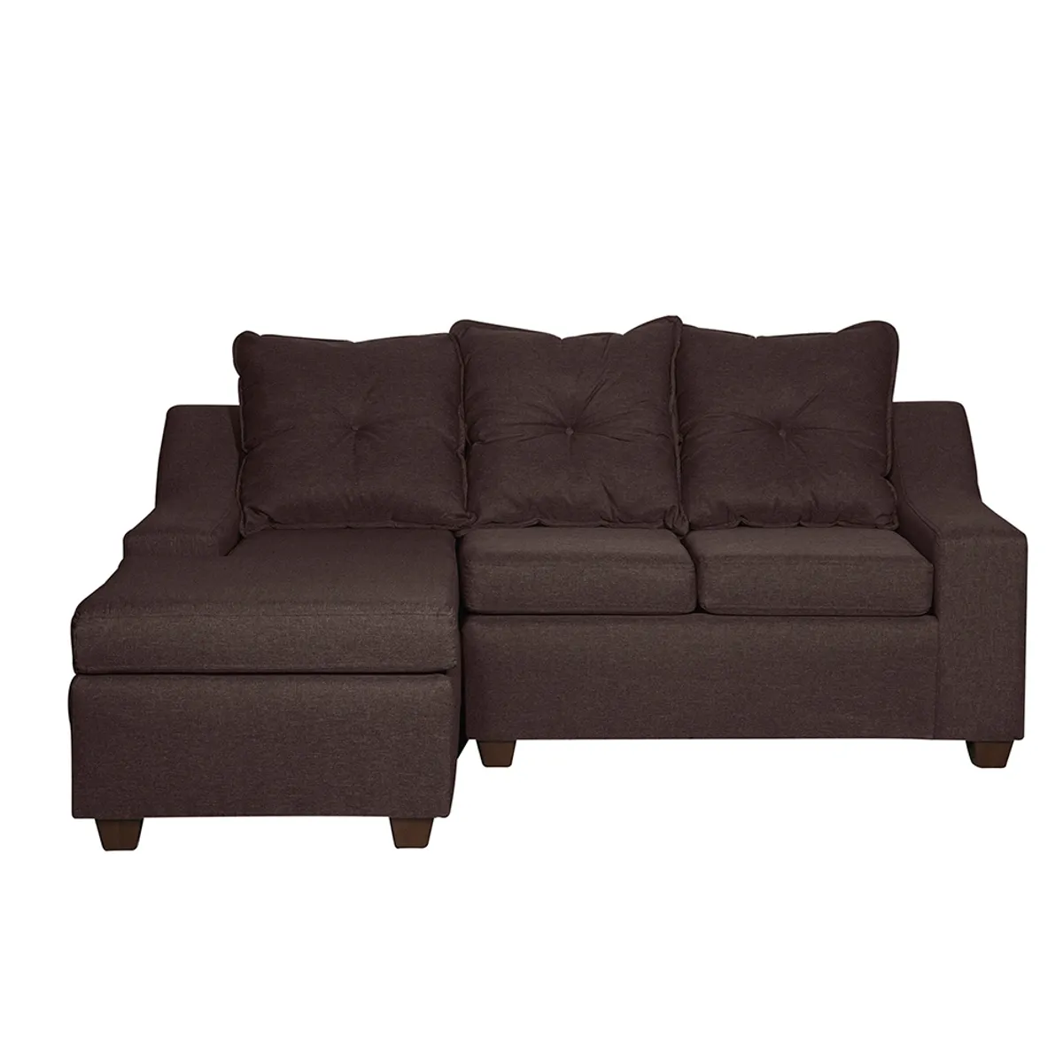 MASEL - Seccional Viena 3c Izq intercambiable chocolate190 x 140x90