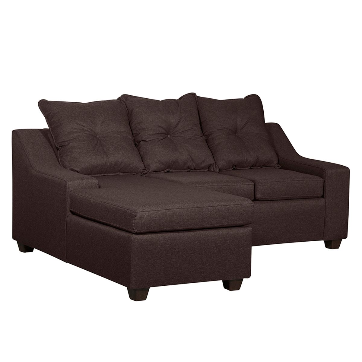 MASEL - Seccional Viena 3c Izq intercambiable chocolate190 x 140x90