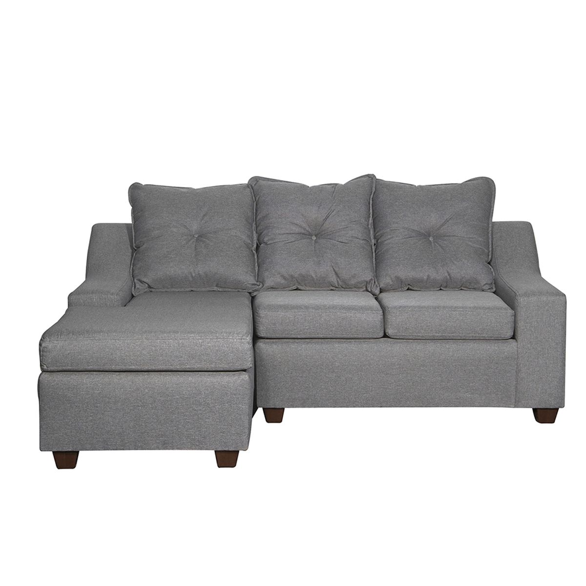 MASEL - Seccional Viena 3c  Izq , intercambiable ,  Gris  190 x 140x90