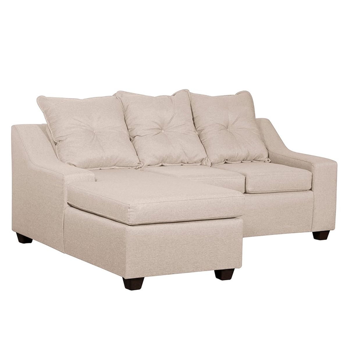 MASEL - Seccional Viena 3c Izq, intercambiable beige 190 x 140x90