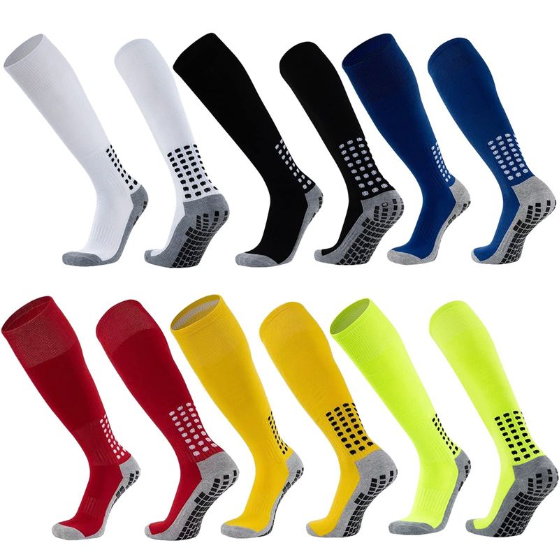 EVERSO - 12 Pares Calcetines De Fútbol Deportiva Antideslizante Hombre o Niño