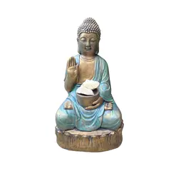 SAT NAM INSPIRES - Figura Buda Cuenco Mudra Abhaya Green Line