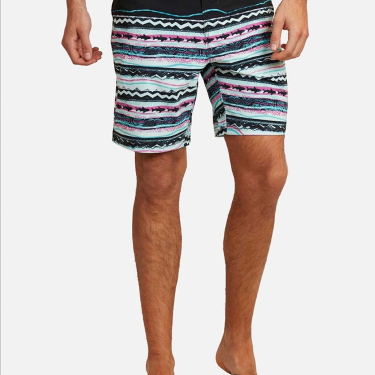 MAUI AND SONS - Traje De Baño Hawaiian Shark Vortex Multicolor Hombre MAUI AND SONS