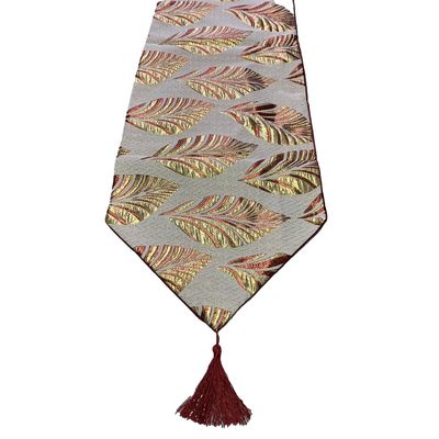 Imagen 2 del producto Camino De Mesa Con Diseño Rojo con Dorado 180x33 cm