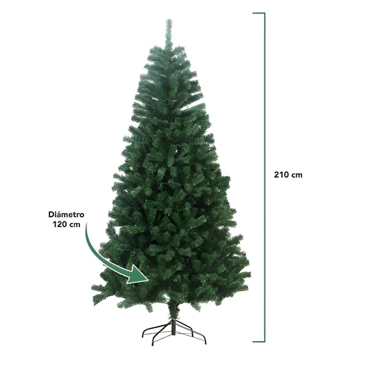 LUMAX - Arbol De Navidad 2.10m Artificial Pino Navideño Frondoso