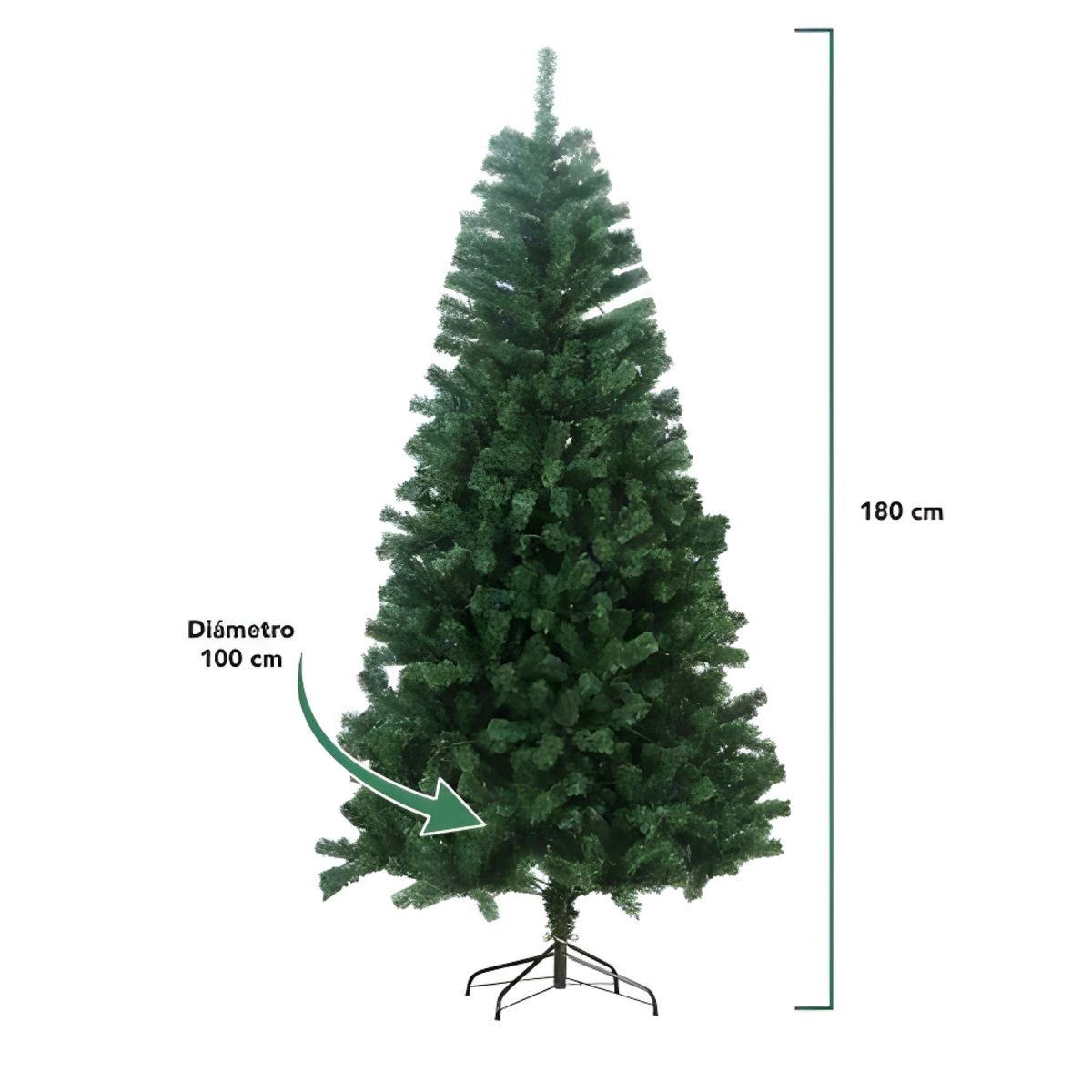 LUMAX - Arbol De Navidad 1.80m Artificial Pino Navideño Frondoso