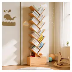 IDEEHOUSE - Librero vertical 158 cm de alto y con compartimiento inferior