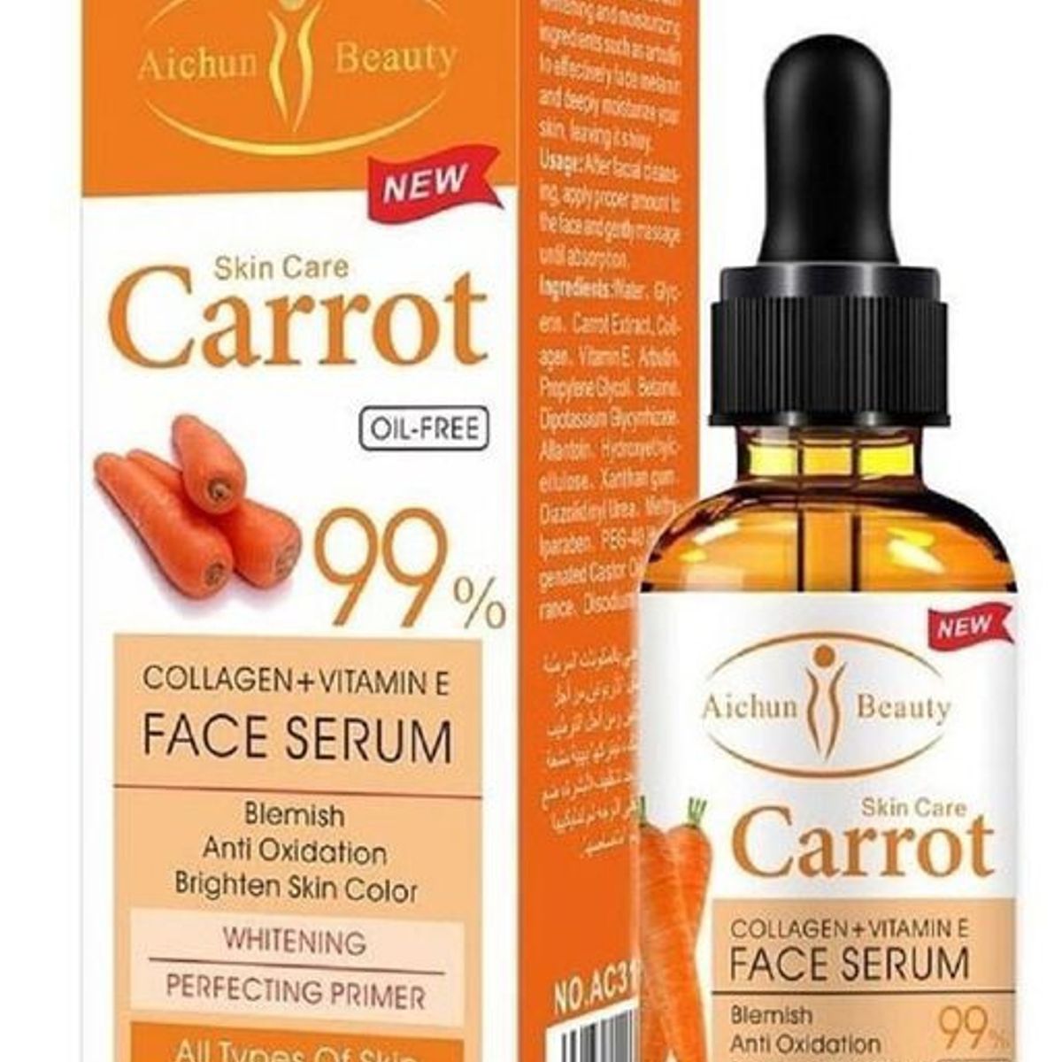 GENERICO - Serum Facial Blanqueador  Colágeno y Vitamina E - Zanahoria