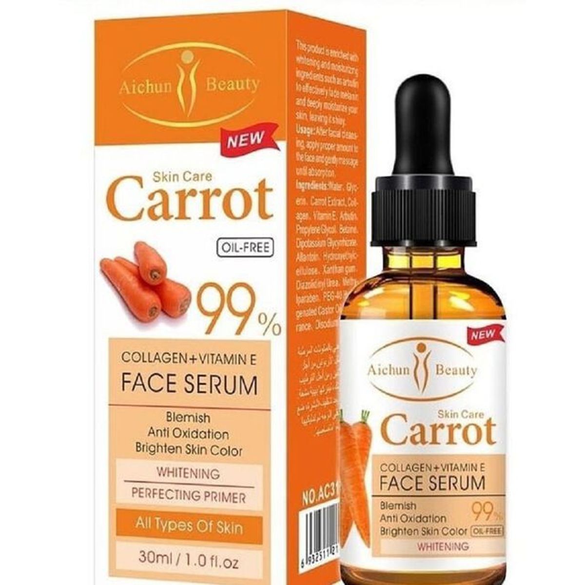 GENERICO - Serum Facial Blanqueador  Colágeno y Vitamina E - Zanahoria