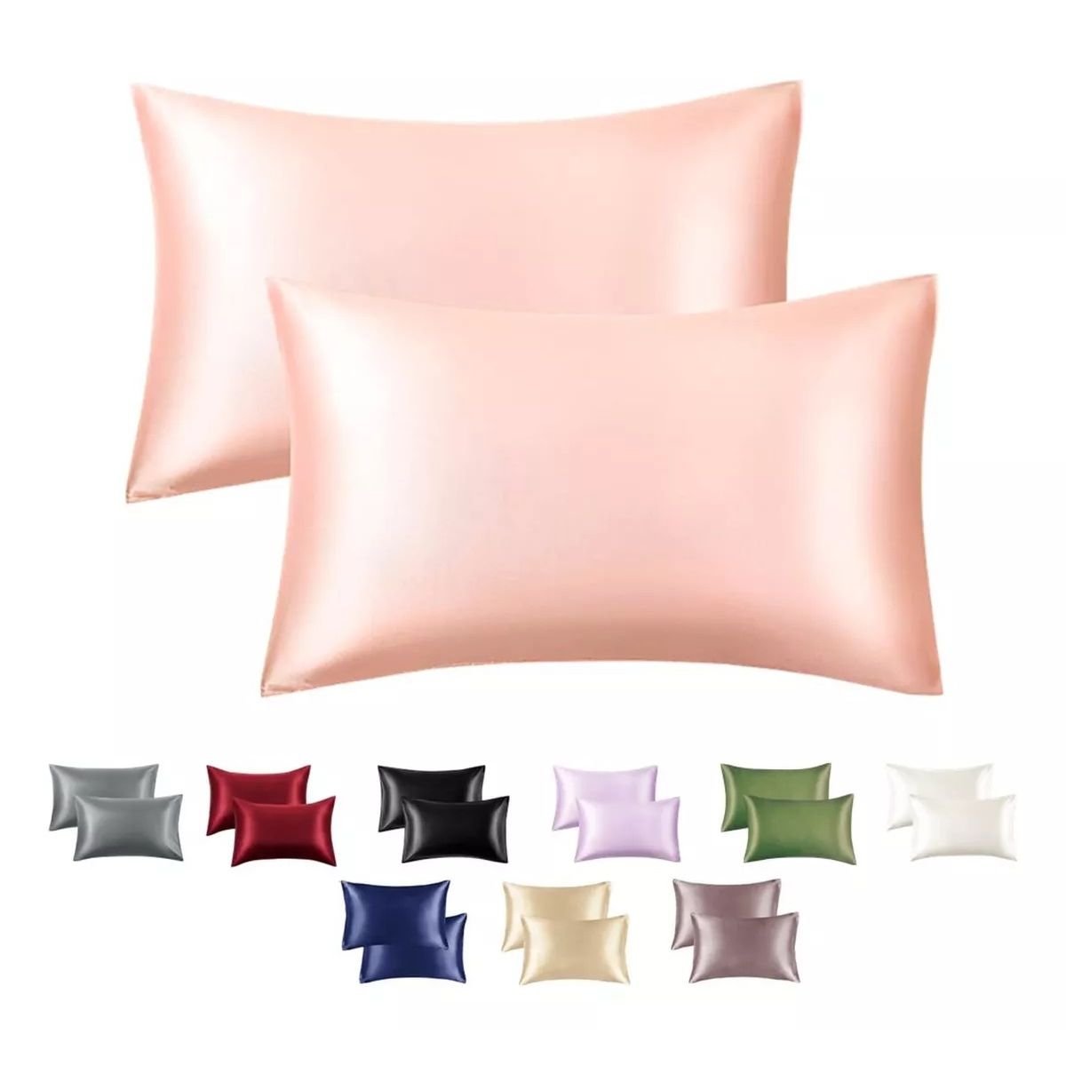 CASATUA - Funda Almohada Satin Saten Tipo Seda Set X2 Unids 100 O 76cm