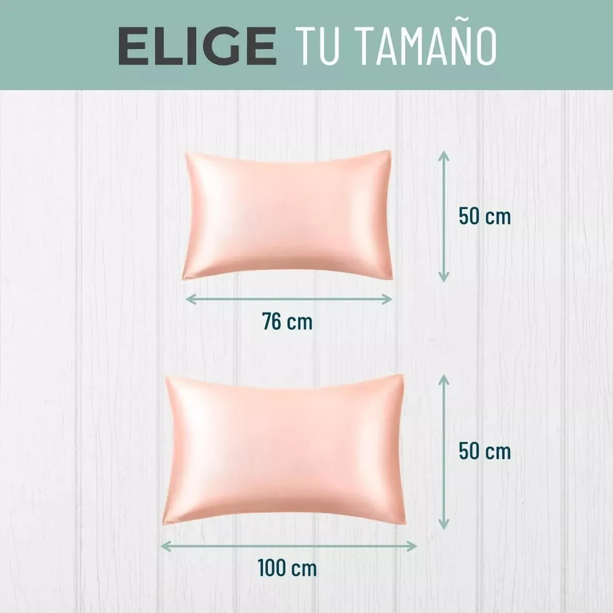 CASATUA - Funda Almohada Satin Saten Tipo Seda Set X2 Unids 100 O 76cm