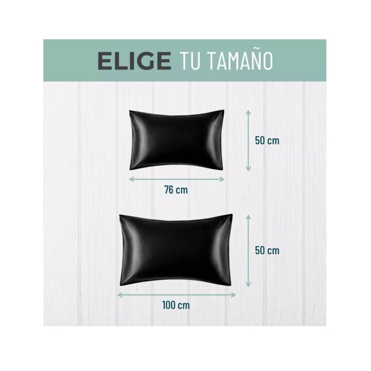 CASATUA - Funda Almohada Satin Saten Tipo Seda Set X2 Unids 100 O 76cm