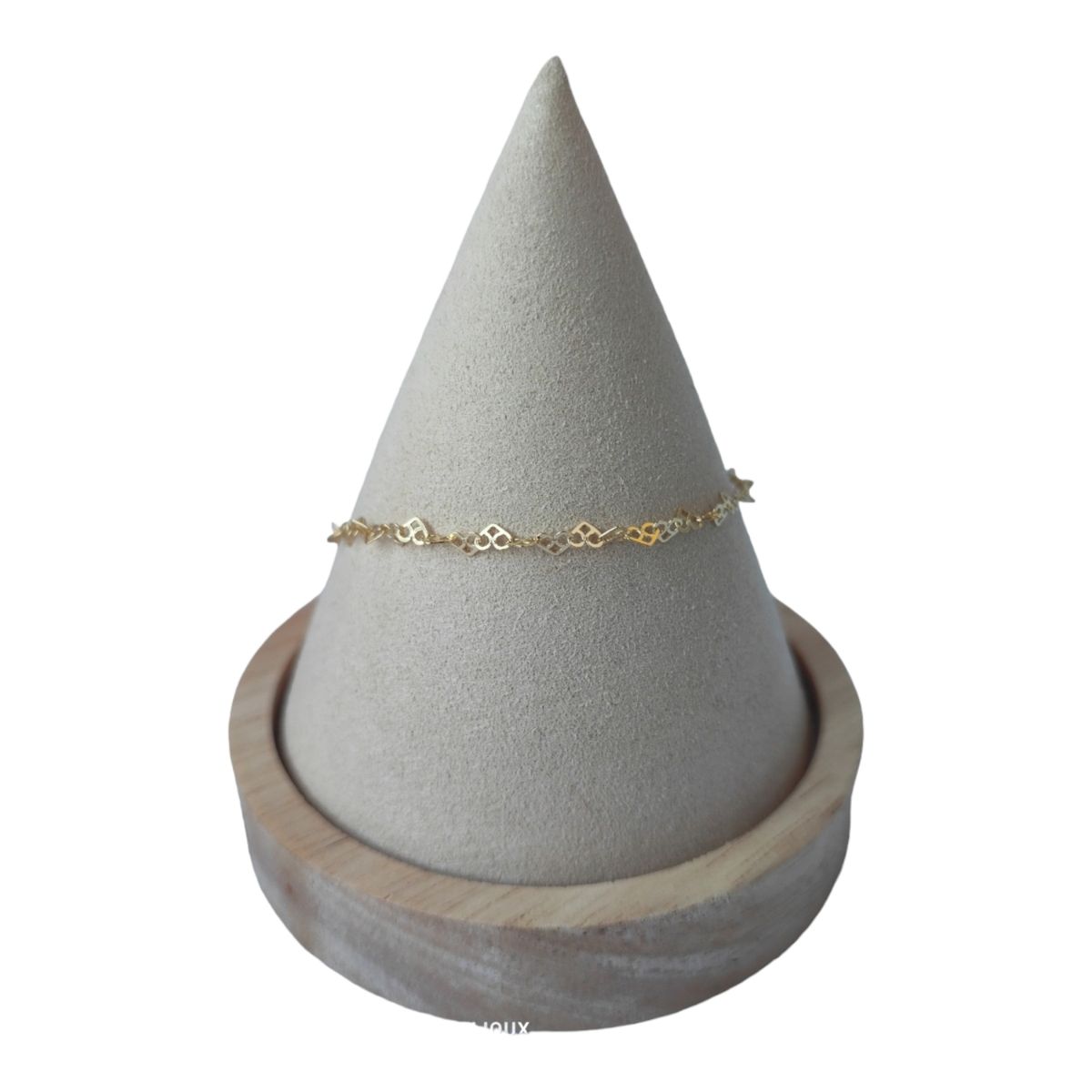 GENERICO - Pulsera corazones de plata 925 bañado en plata de 18 k