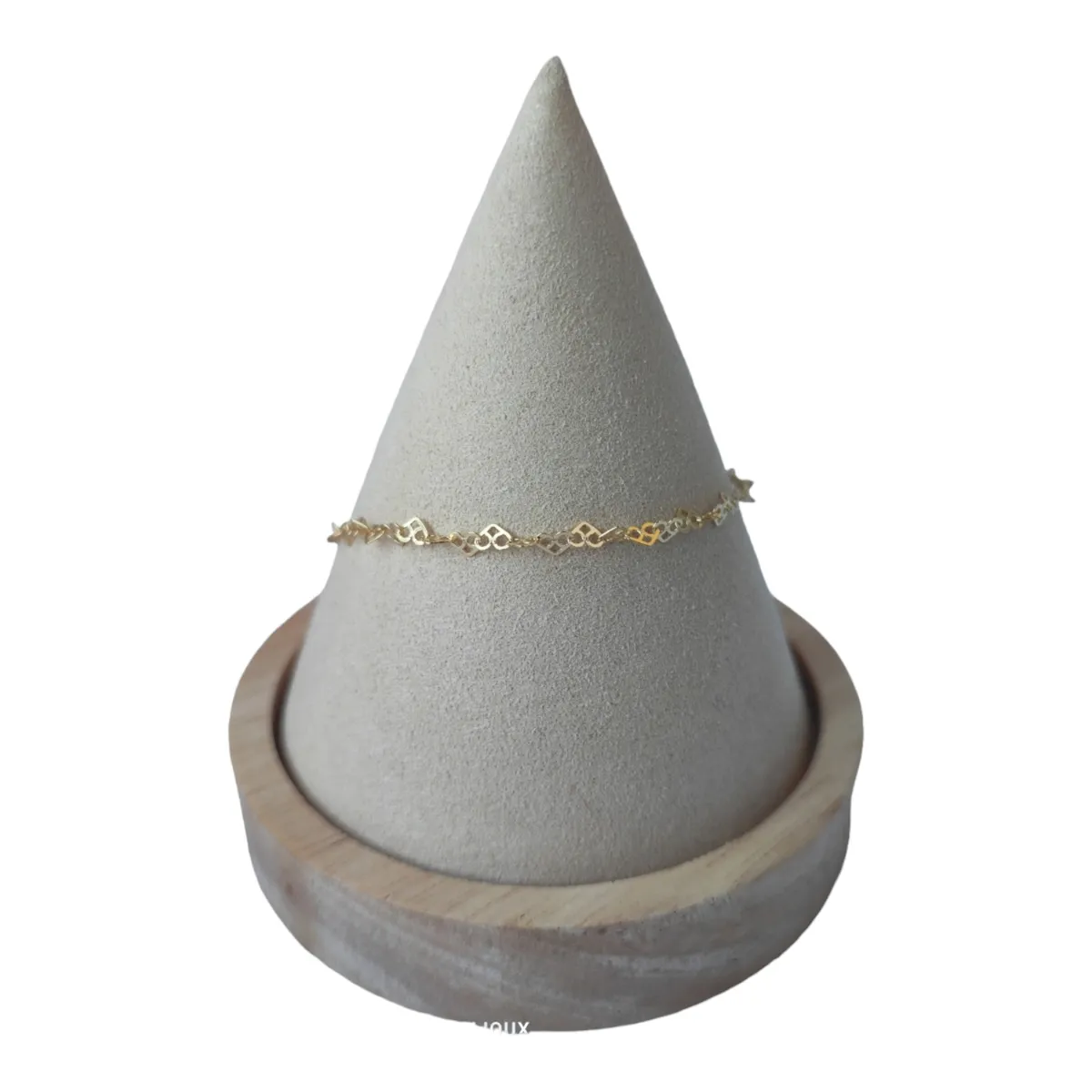 GENERICO - Pulsera corazones de plata 925 bañado en plata de 18 k