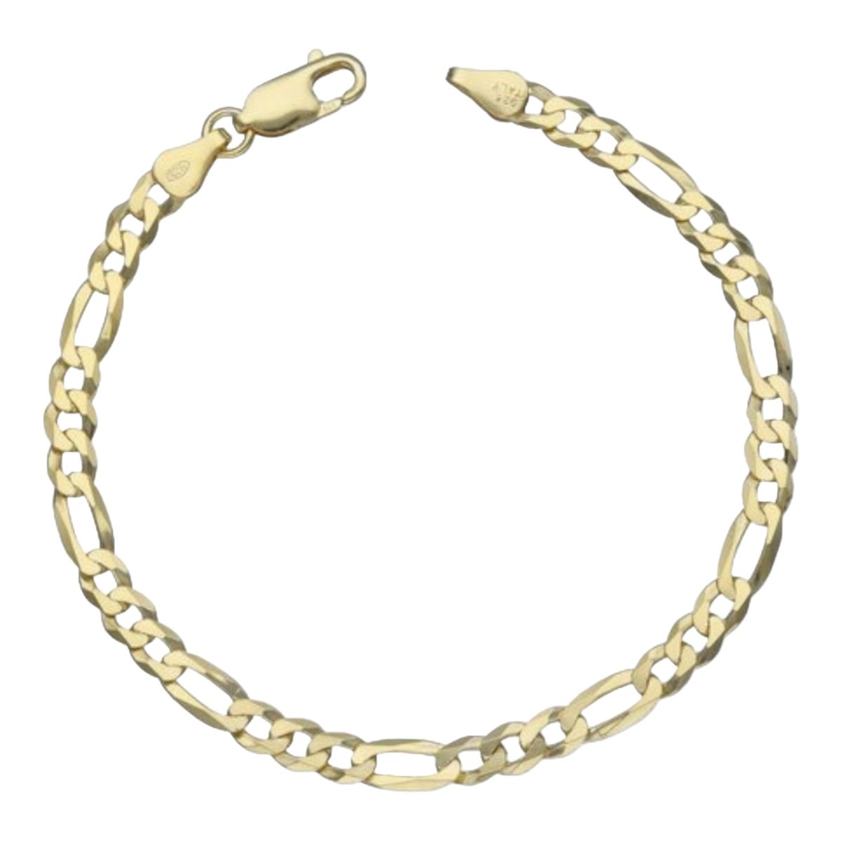 GENERICO - Pulsera cartier hombre de plata 925 bañado en oro de 18 k