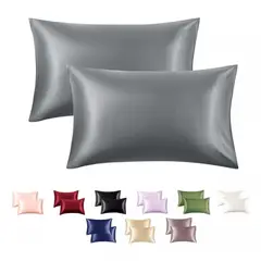 CASATUA - Funda Almohada Satin Saten Tipo Seda Set X2 Unids 100 O 76cm